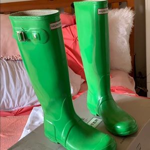 Green Hunter Boots size 7